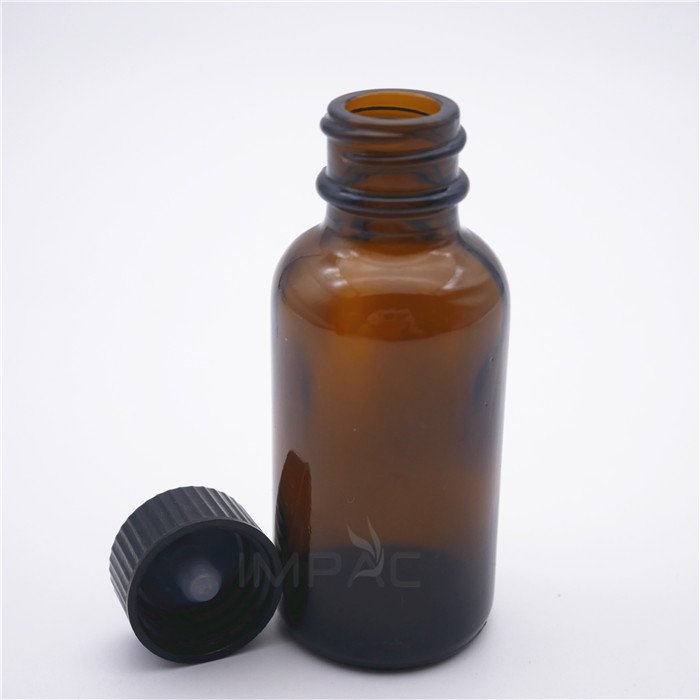 30ml amber empty perfume oil glass bottle with screw cap customization