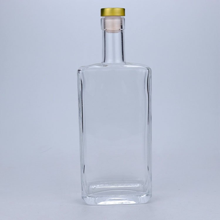Hotsale empty rectangle glass bottles for liquor 500ml