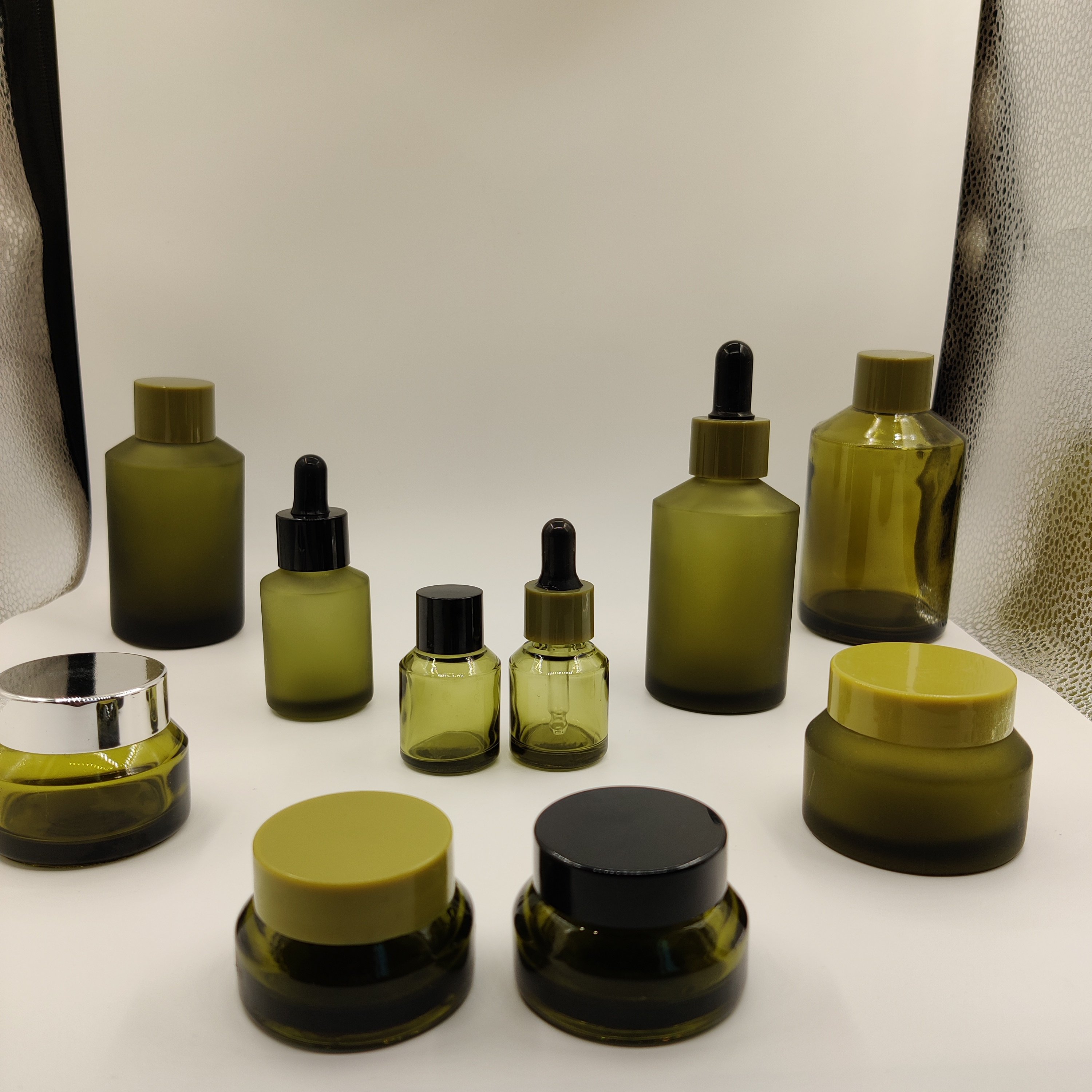 Frosted glass bottle cosmetic packaging glass bottles for eye drop