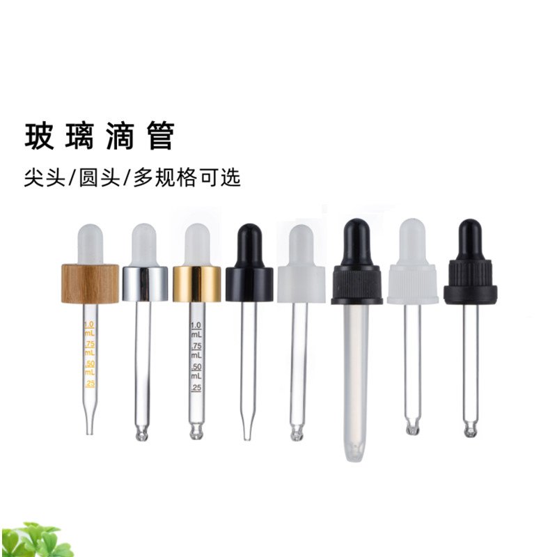 Factory Direct Stock Round UV Resistant 5ml-100ml Amber Glass Dropper Lotion Bottles for Essential Oil