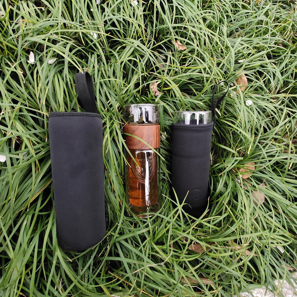 YIWU CHUFENG Bottle Manufacturers Best Selling Products 2024 Two Layers Leak Proof Tea Maker Tea Bottle Glass