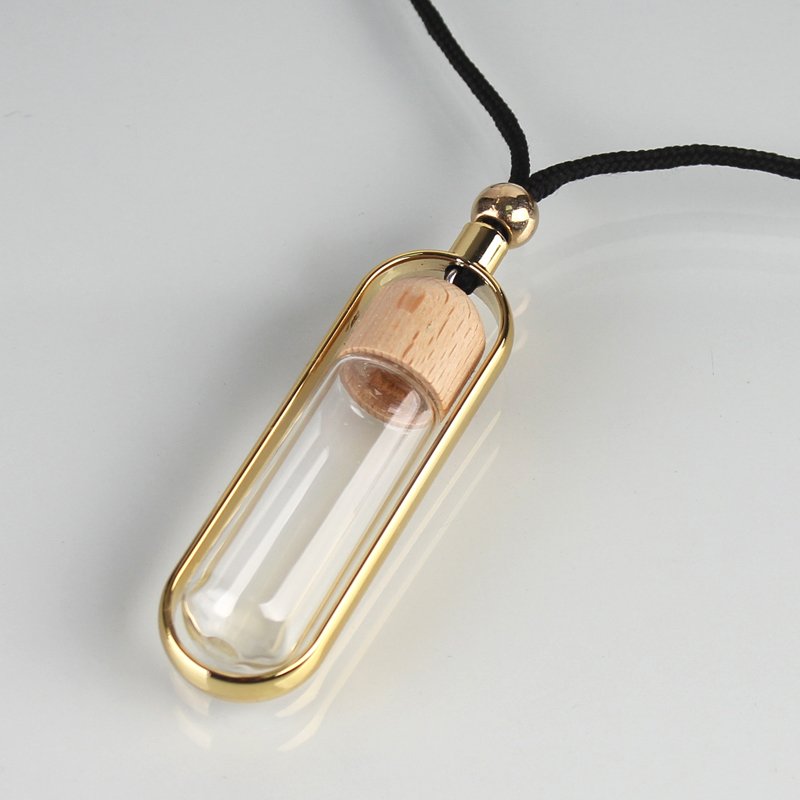 Wholesale 10ml Diffuser Bottles empty glassbottle hanging bottle perfume bottle with wooden cap in stock