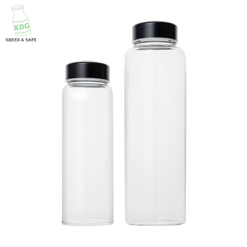KDG Brand Customized Glass bottle manufacturers clear juice bottle 400ml 500ml 600ml 750ml 1000ml beverage glass water bottle