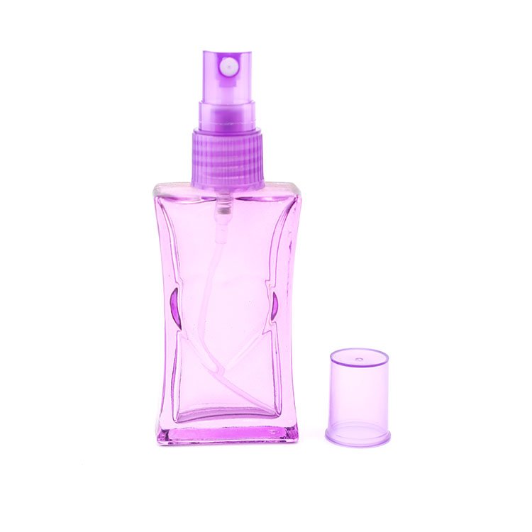 Unique Emtpy Refillable 30ml Glass Perfume Bottles Screw Neck Square Bottle Glass Perfume Bottle with box