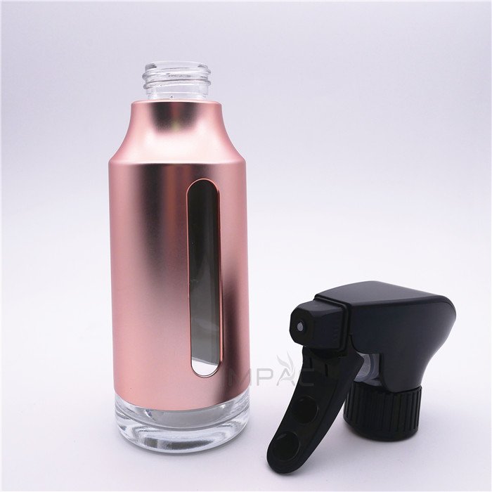 visible window luxury body olive oil dispenser spray glass bottle with UV coating 180ml