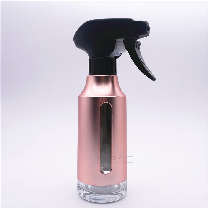 visible window luxury body olive oil dispenser spray glass bottle with UV coating 180ml