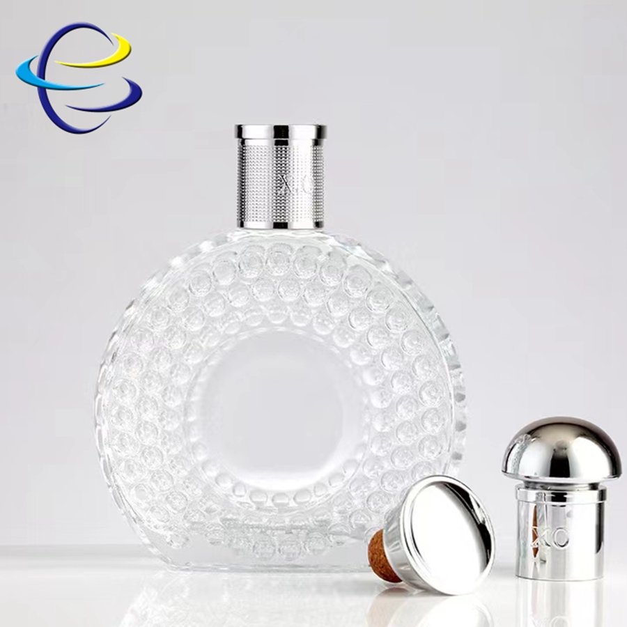 375Ml 500Ml 750Ml Clear Empty Olso Vodka Liquor Gin Rum Tequila Whisky Brandy Spirit Glass Bottle With Cork