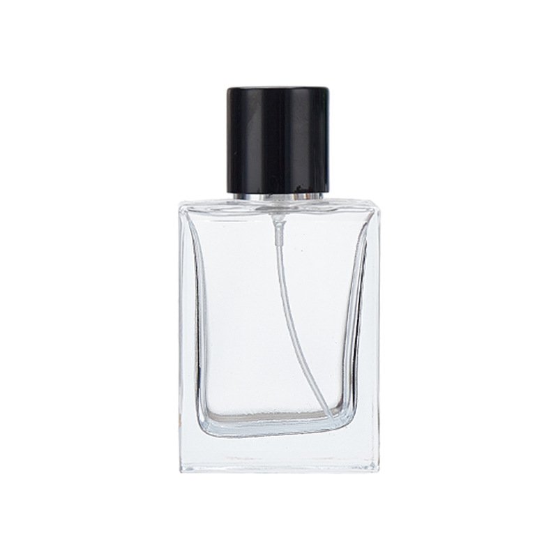 1.5oz 50ml 3oz 100ml clear transparent cosmetic perfume fragrance spray glass bottle with pump sprayer custom logo men's women
