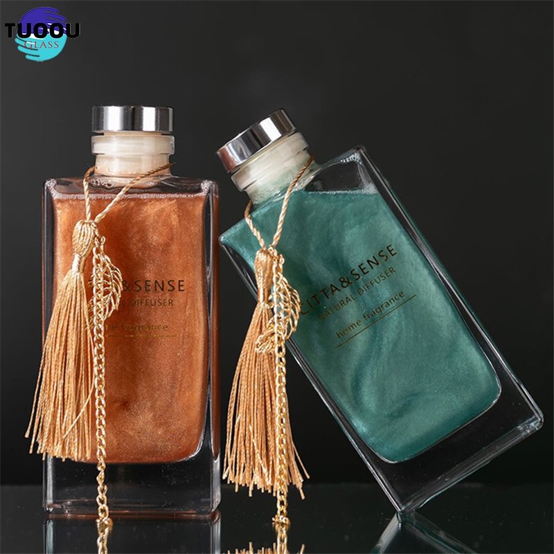 Hot sale Aromatherapy glass bottle Reed Diffusion Bottles Rectangular Square Glass Amber Aramis Bottle