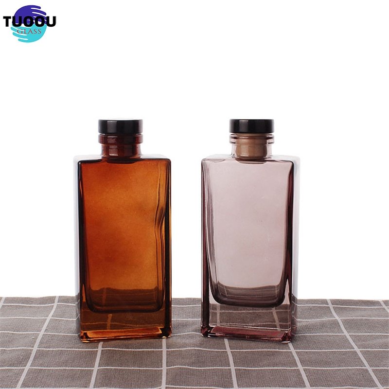 Hot sale Aromatherapy glass bottle Reed Diffusion Bottles Rectangular Square Glass Amber Aramis Bottle