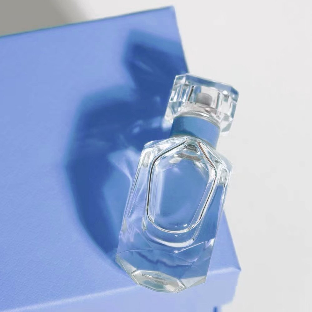 Luxury Refillable Glass Bottles Customizable Logo 50ML 30ML Empty Transparent Square Perfume empty glass bottle