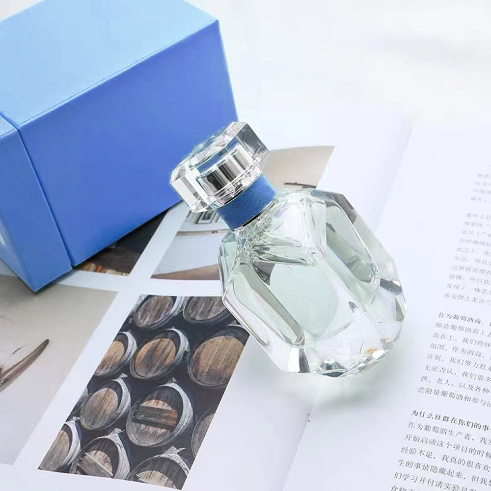 Luxury Refillable Glass Bottles Customizable Logo 50ML 30ML Empty Transparent Square Perfume empty glass bottle