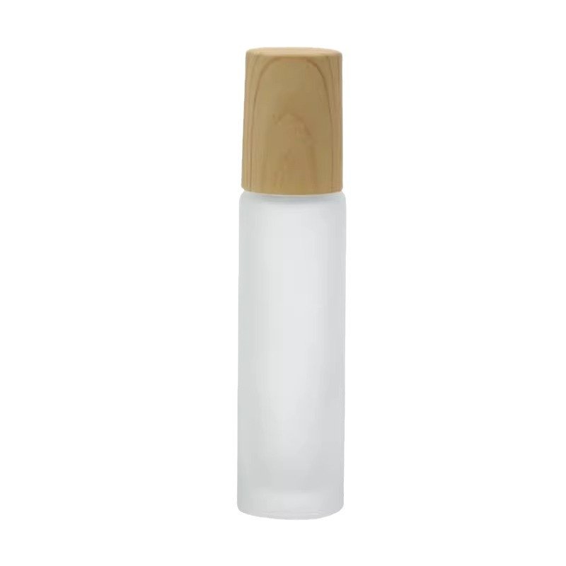 Quality certification Luxury 10 ml 1/3 oz clear square perfume oil Roll On Glass Bottle with steel ball