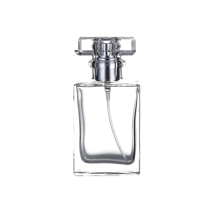 Empty square glass bottle 30ml 50ml glass perfume bottle from China