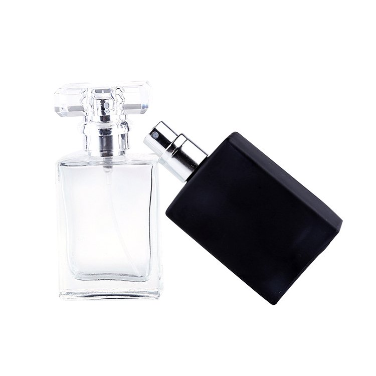 Empty square glass bottle 30ml 50ml glass perfume bottle from China