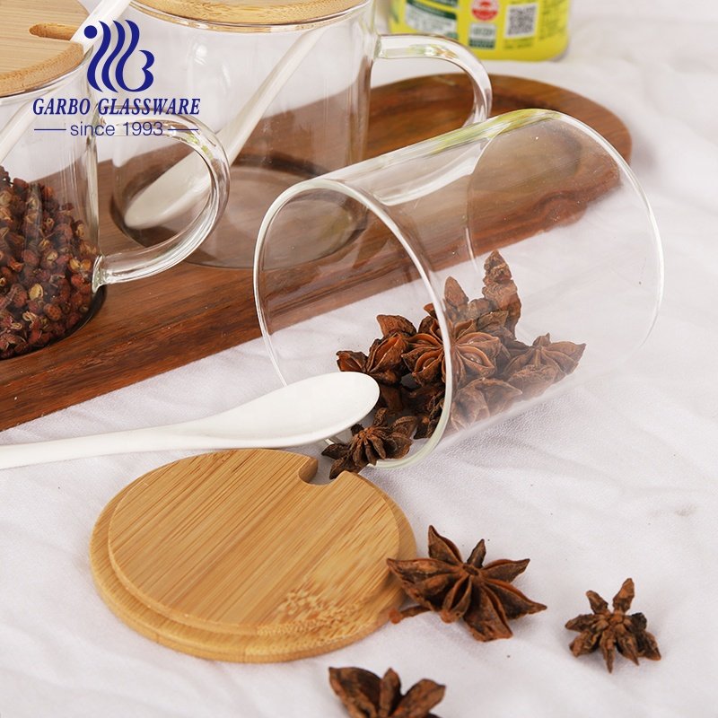 high borosilicate glass storage Jar food Jars with Bamboo sealed tank Lid for Kitchen Storage Food Containers can storage