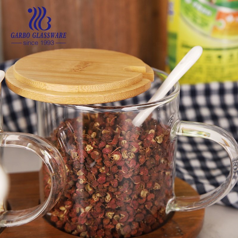 high borosilicate glass storage Jar food Jars with Bamboo sealed tank Lid for Kitchen Storage Food Containers can storage