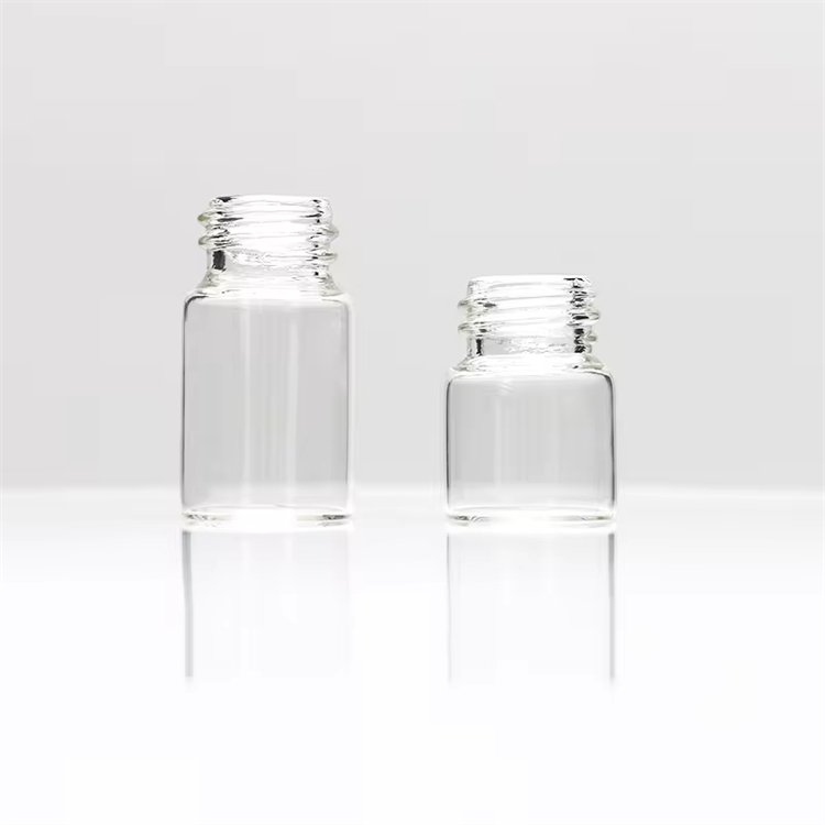 5ml New Type Clear Glass Tubular Amber Glass Vial pill vial For Medical Powder Containers With Spoon