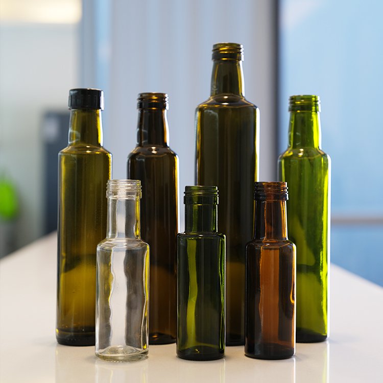 Custom Logo Bottle 250ml 500ml Brown Glass Bottle Olive Oil Bottle