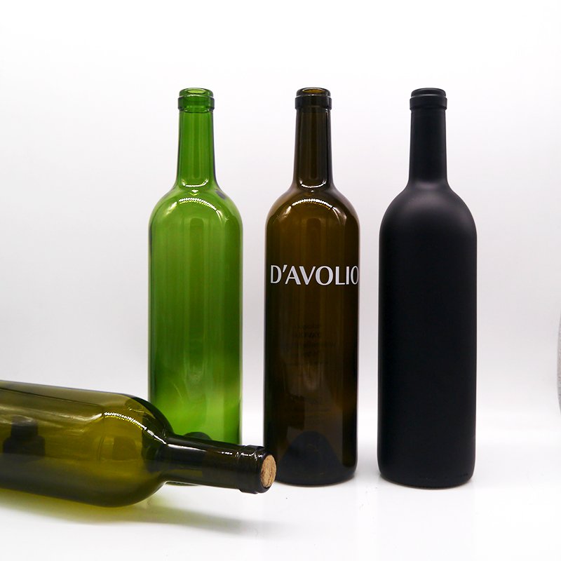 wholesale 500ml750ml red wine bottle dark green empty luxury manufacturers champagne burgundy empty wine glass bottles