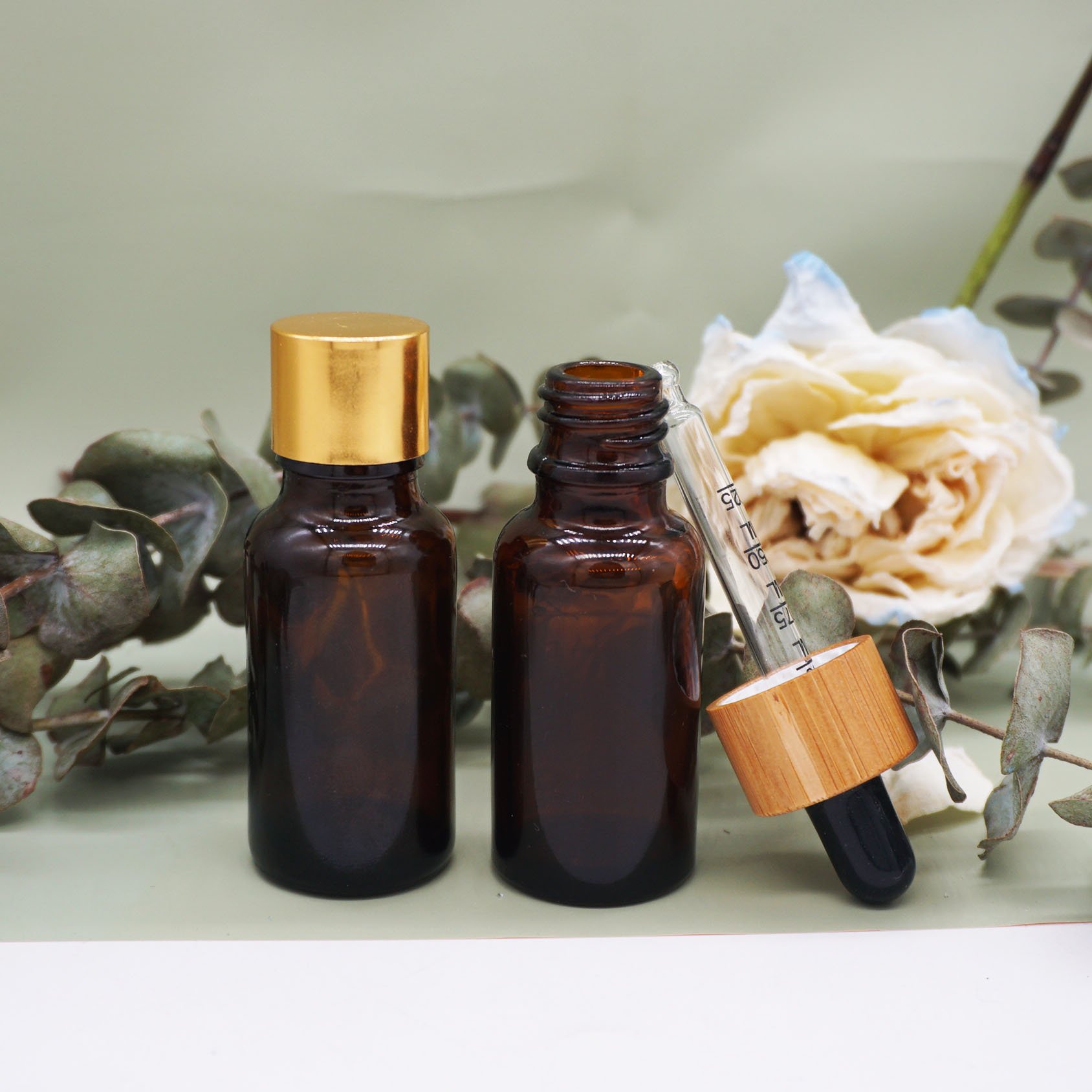 Beard oil packing empty amber essential oil glass frosted cosmetics glass oil bottle dropper bottle 10ml 20ml 30ml 50ml 100ml