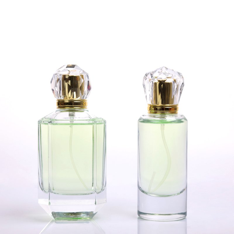 Luxury Heavy Base Glass Perfume Bottle 50ml Cylinder Parfum Botol 100ml Empty Glass Fragrance Parfum Spray Bottle