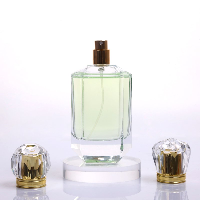 Luxury Heavy Base Glass Perfume Bottle 50ml Cylinder Parfum Botol 100ml Empty Glass Fragrance Parfum Spray Bottle