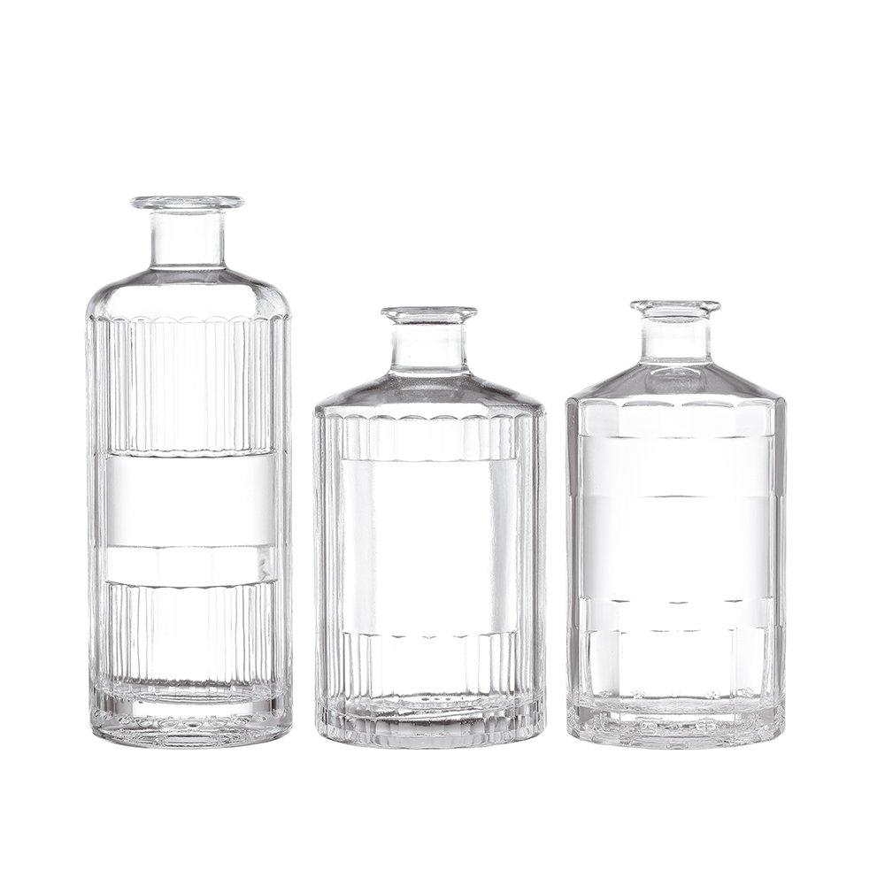 Wholesale Of 750ml Frosted glass Vodka bottle 1000ml Wine glass bottle For High-end Empty Tank Wine