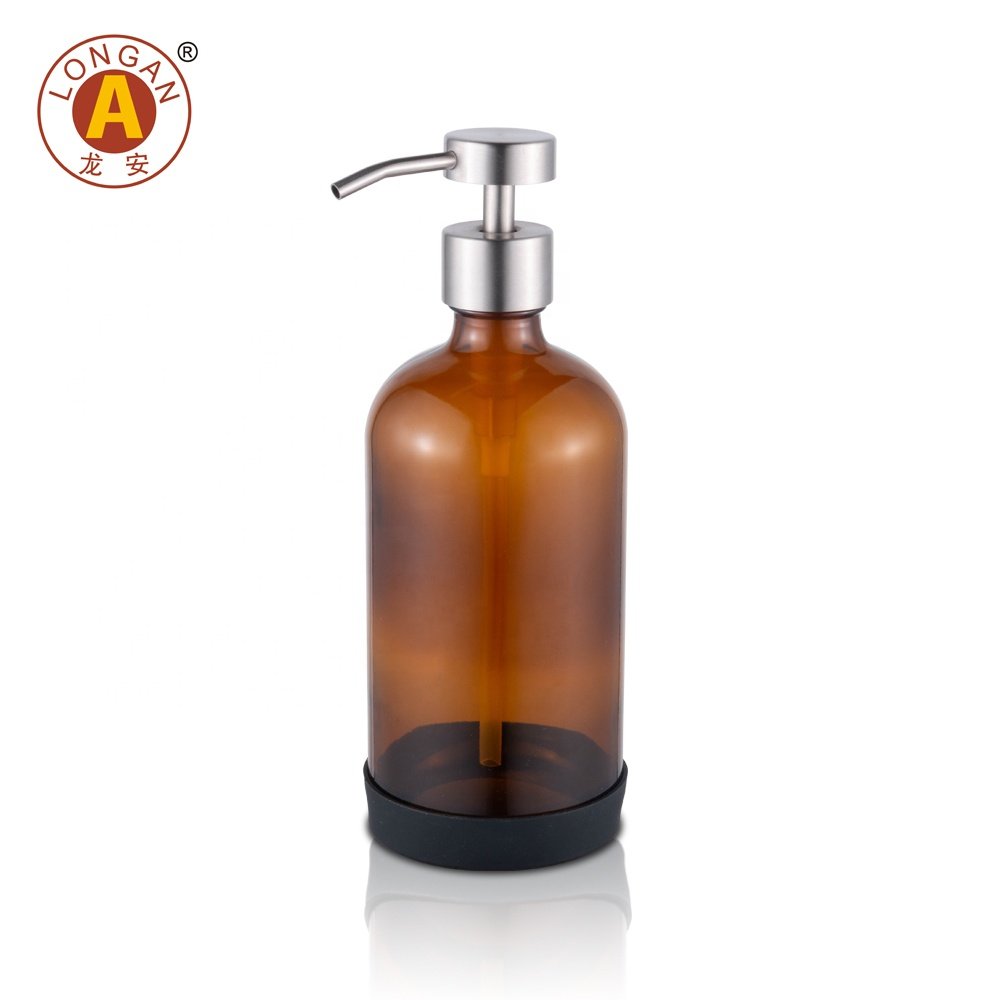 Manufacturer customized packaging bottle amber shampoo hand wash bottle black glass bottle 250ml 500ml