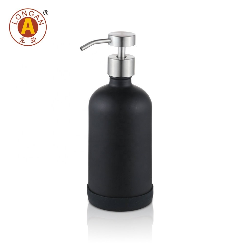 Manufacturer customized packaging bottle amber shampoo hand wash bottle black glass bottle 250ml 500ml