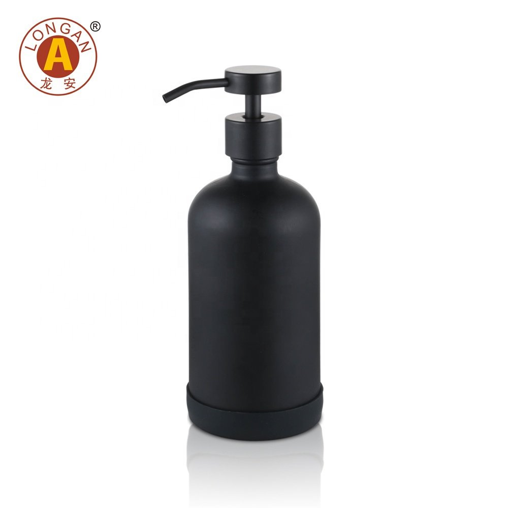 Manufacturer customized packaging bottle amber shampoo hand wash bottle black glass bottle 250ml 500ml
