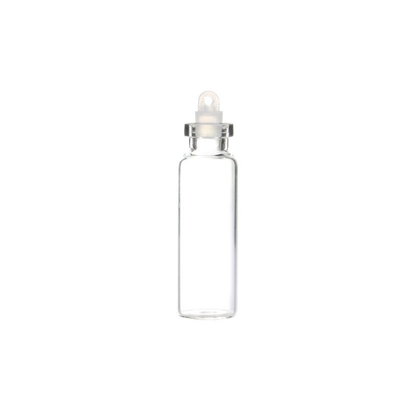 Spot goods Wooden stopper transparent Floating decorative storage glass bottle with plastic silicone punch stopper