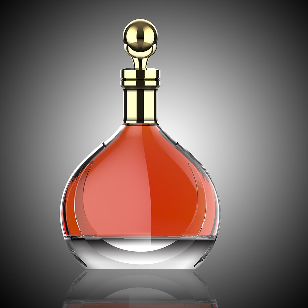 Custom Shape Empty 700ml 750ml 1 Liter Gin Glass Bottle for Liquor Spirit Bottle
