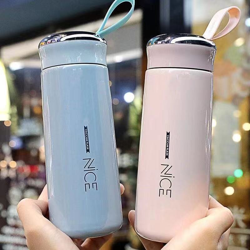 Wholesale 2022 new Nice glass liner creative water bottle simple department store student bottle advertising gift thermos bottle