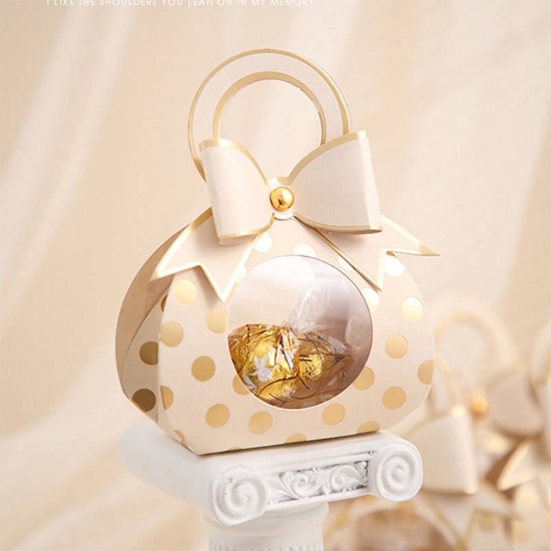 Wedding Favor Gift Wrapping Carton Sweet Candy Packaging Chocolate Paper Folding Gift Box