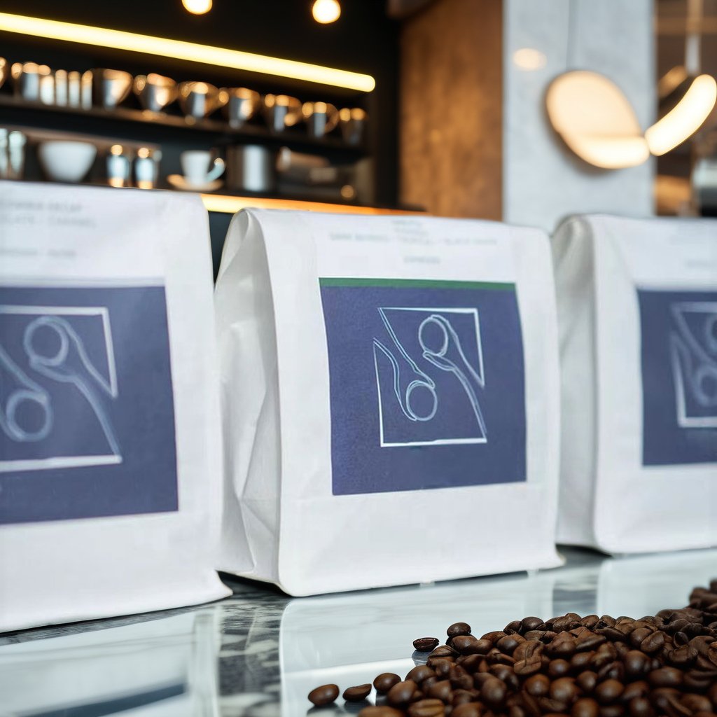 AT PACK Digital Print LOW MOQ Eco-Friendly Kraft Paper Coffee Bags Wholesale Coffee Bean Packaging Zipper Pouch Coffee Bag 250g