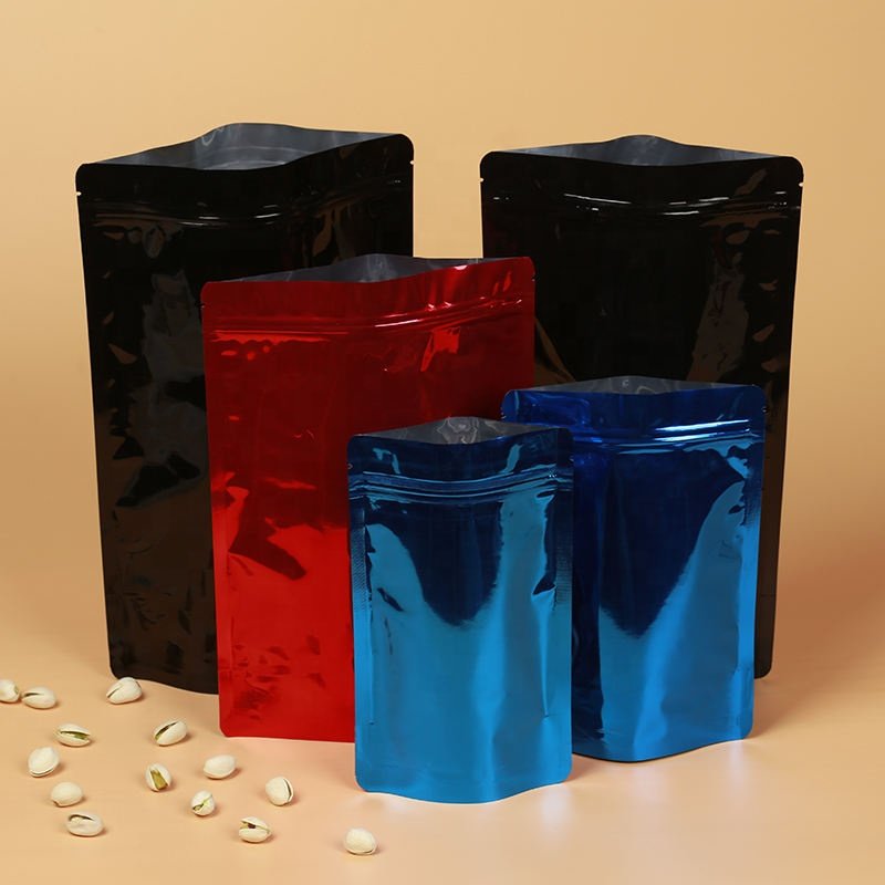 2024 new china factory Customized Printed Logo Reusable Printing Clear Window Flat Food Bags