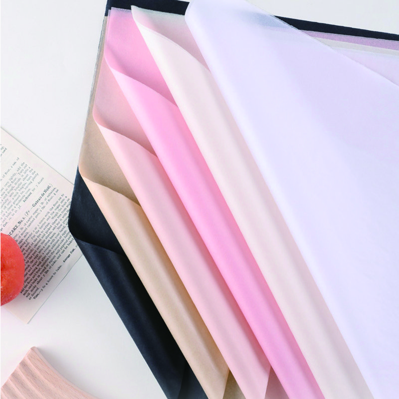 Promotion Gift Wrapping 50-75cm Colorful Bamboo Pulp Pink Tissue Silk Paper with Nice Pattern Supplied by Quality Suppliers