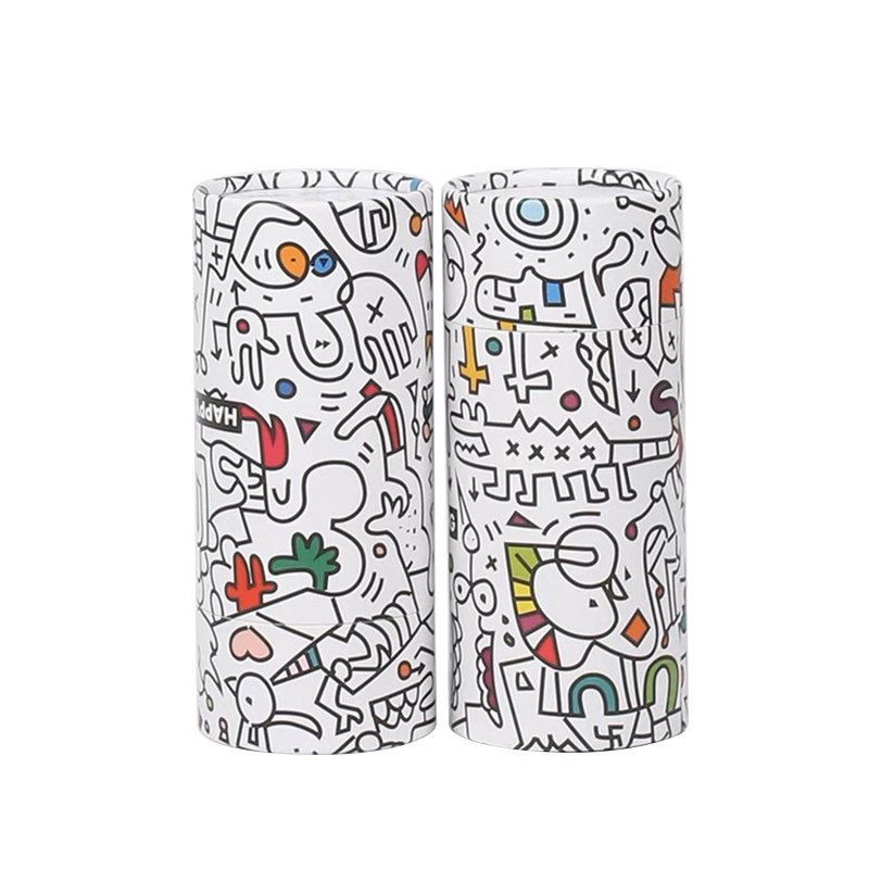 Eco Friendly Cardboard Paper Tubes For Stationary Cylinder Paper Packaging For Color Pencil Kraft Gift Tube Box For Kids