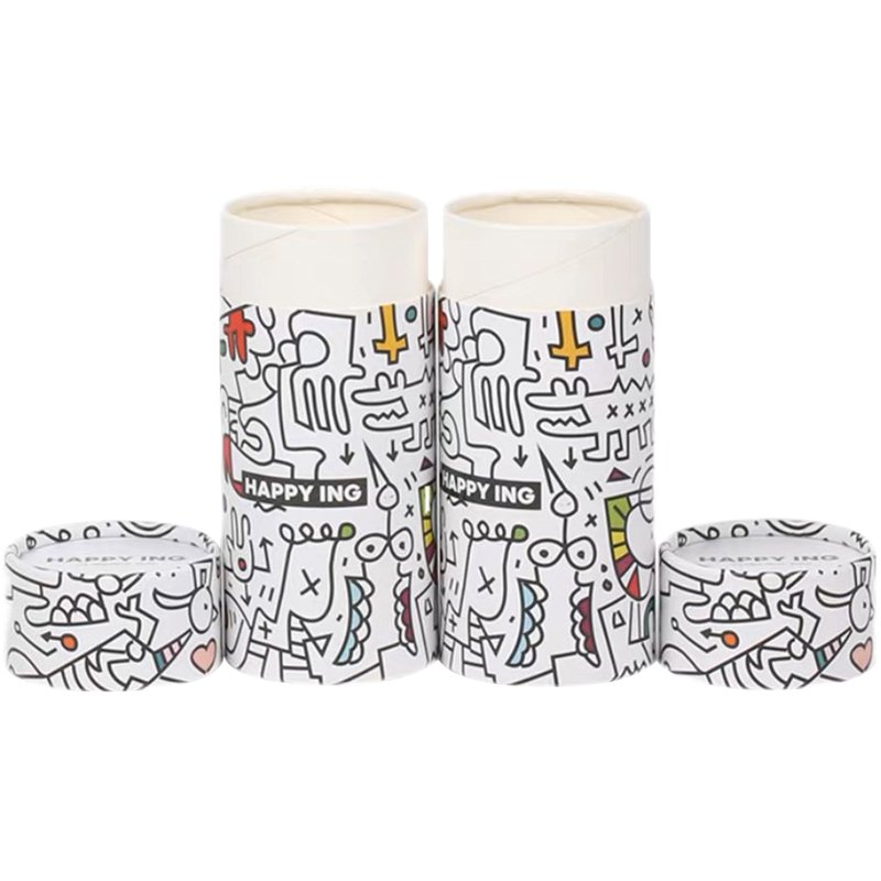 Eco Friendly Cardboard Paper Tubes For Stationary Cylinder Paper Packaging For Color Pencil Kraft Gift Tube Box For Kids