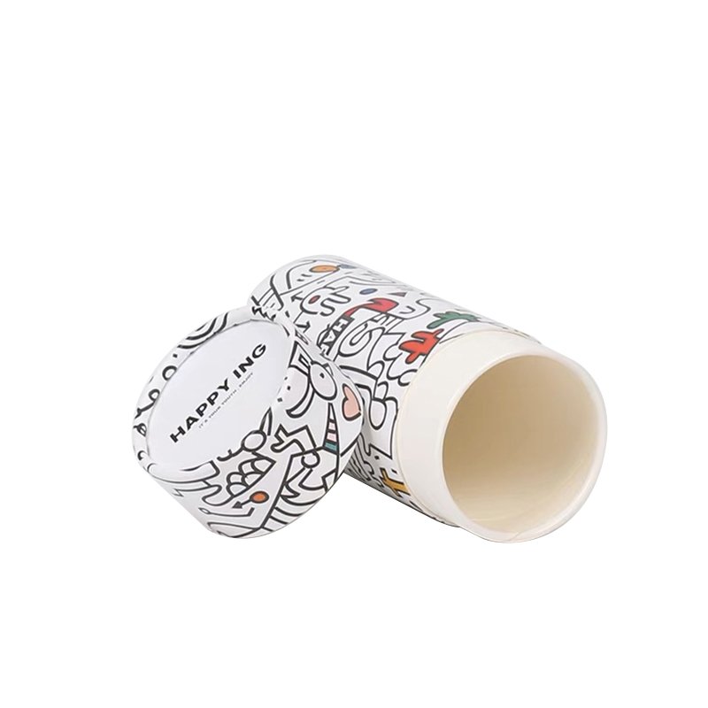 Eco Friendly Cardboard Paper Tubes For Stationary Cylinder Paper Packaging For Color Pencil Kraft Gift Tube Box For Kids