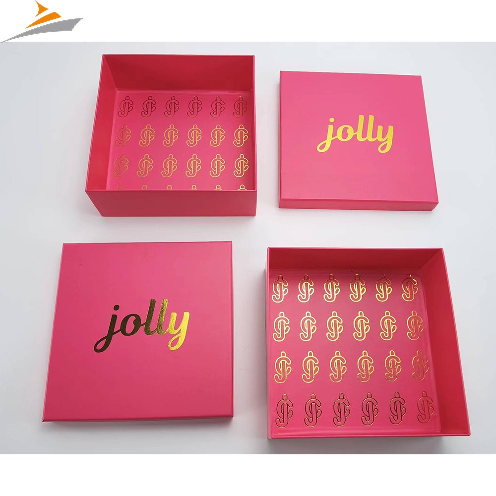 Luxury Design Red Rigid Cardboard Box Printed Packaging Paper Box Top And Bottom Gift Box