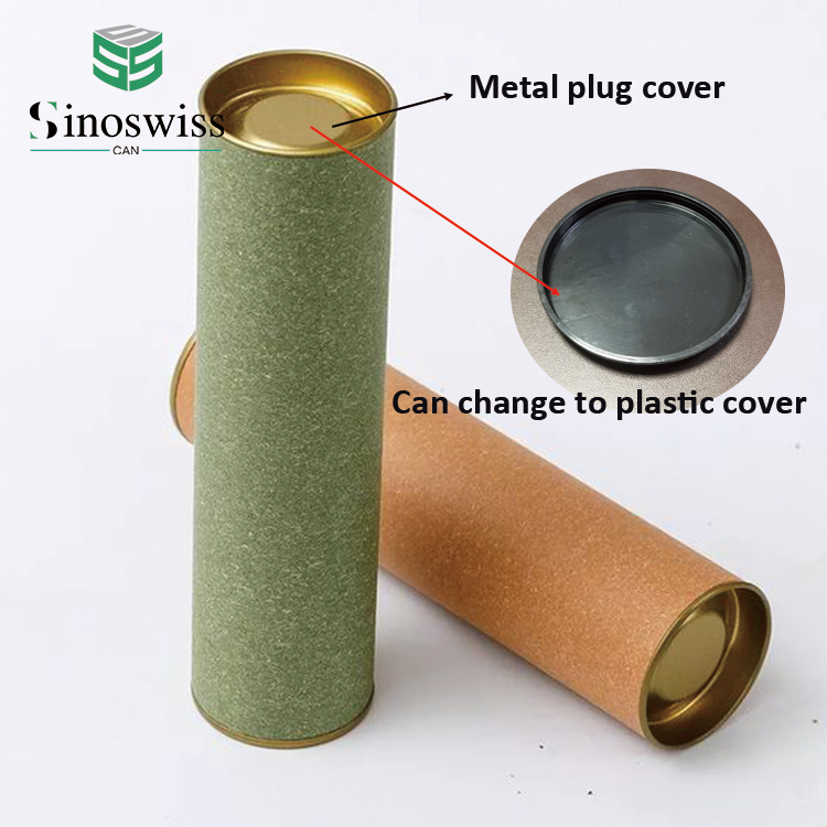 Custom Color Printed Cylinder Paper Tube Wine Bottle Box Packaging for Single Wine Bottle
