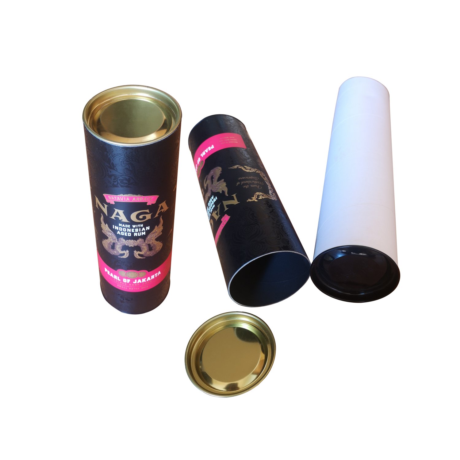 Custom Color Printed Cylinder Paper Tube Wine Bottle Box Packaging for Single Wine Bottle