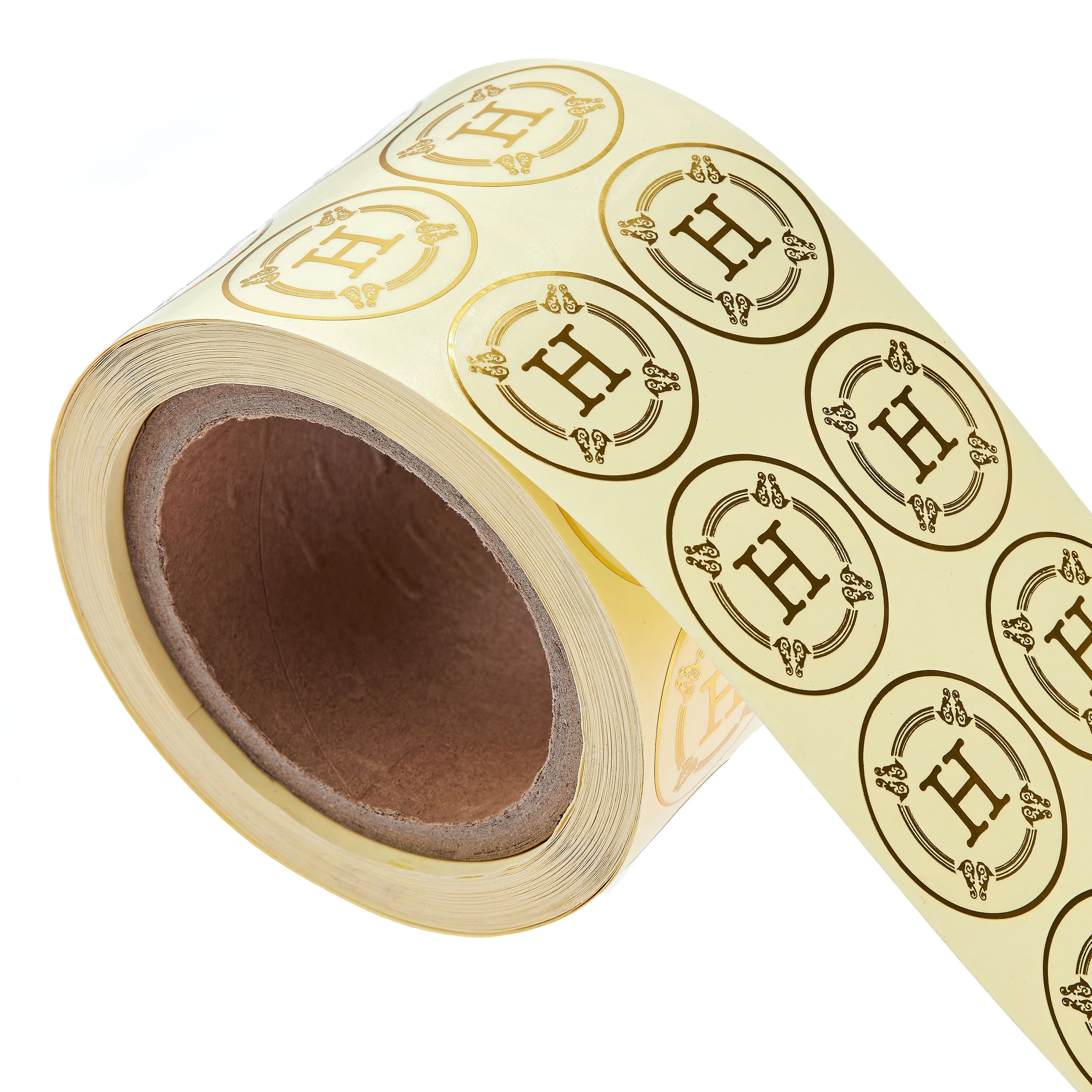 Label Customized Printed Roll Self Adhesive High Gloss Waterproof Stickers Biodegradable Global Packaging Labels