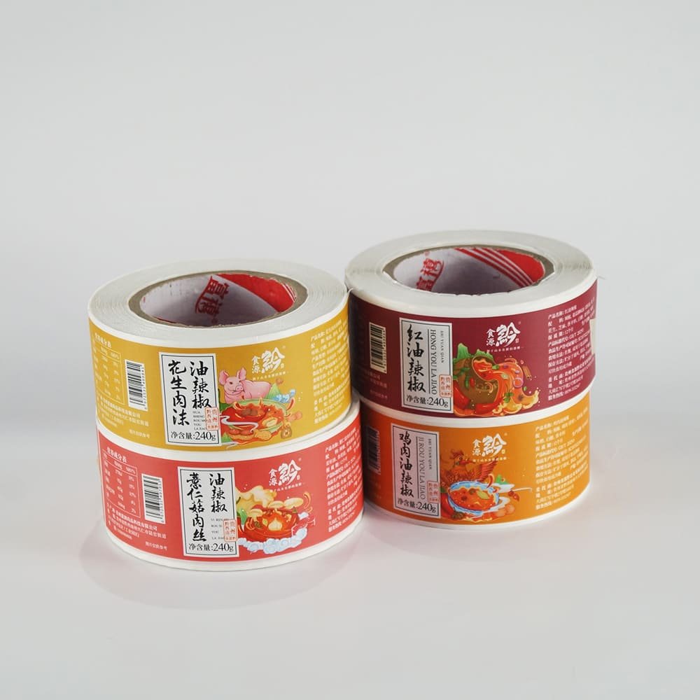 Label Customized Printed Roll Self Adhesive High Gloss Waterproof Stickers Biodegradable Global Packaging Labels