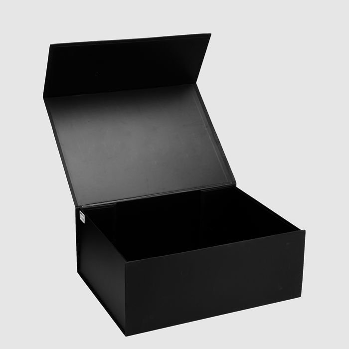 Black large Luxury Custom logo Magnetic Closure Foldable Rigid Cardboard Paper Gift Packaging Shoe boxes