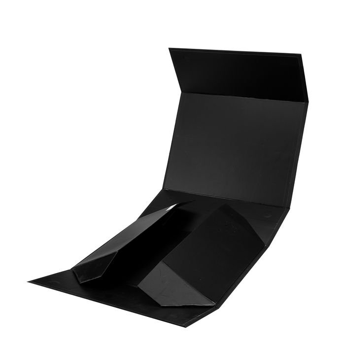 Black large Luxury Custom logo Magnetic Closure Foldable Rigid Cardboard Paper Gift Packaging Shoe boxes