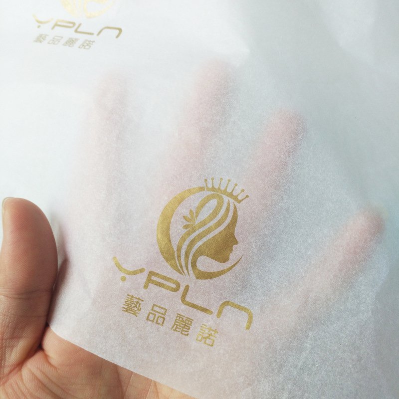 2024 hot-sale custom logo 17g white kraft tissue wrapping paper for shoes clothes