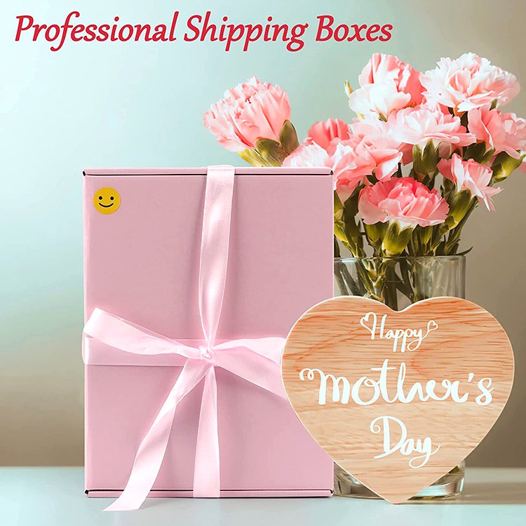 Custom Printed Pink Apparel Gift Boxes Corrugated Mailer Carton Box Shoes Clothes Mailing Shipping Boxes Packaging With Logo